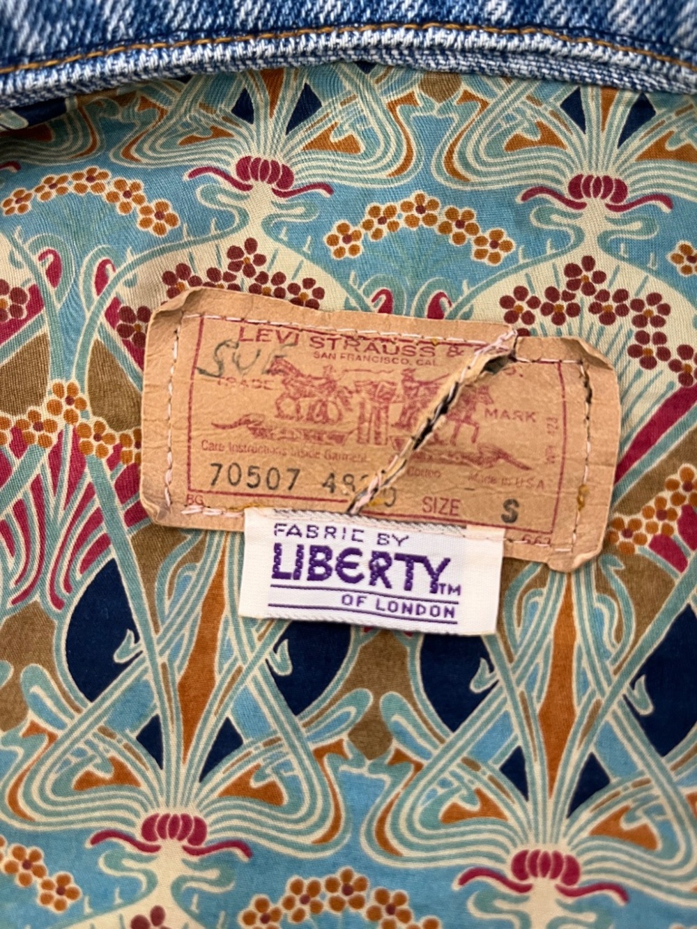 1980s Levi's x Liberty of London Jean Jacket - Picture 3 of 7